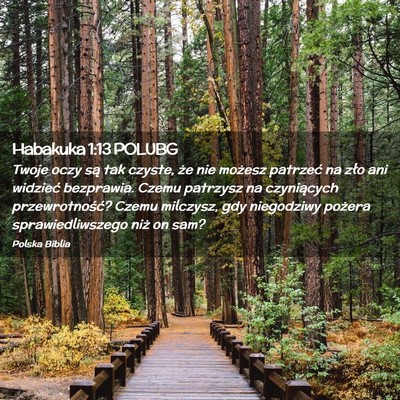 Picture 02 - Habakuka 1:13 POLUBG - Twoje oczy są tak czyste, że nie możesz - Bible Verse Picture