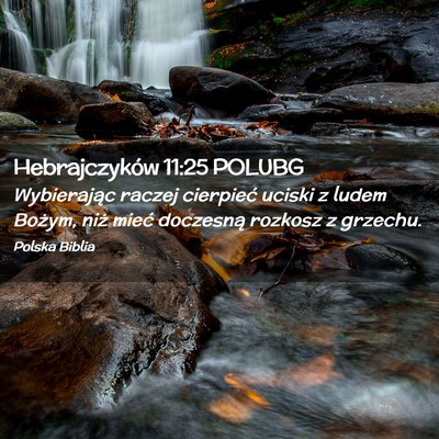 Picture 02 - Hebrajczyków 11:25 POLUBG - Wybierając raczej cierpieć uciski z ludem - Bible Verse Picture