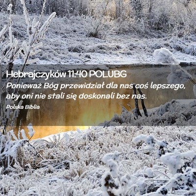 Picture 02 - Hebrajczyków 11:40 POLUBG - Ponieważ Bóg przewidział dla nas coś - Bible Verse Picture