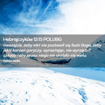 Picture 02 - Hebrajczyków 12:15 POLUBG - Uważajcie, żeby nikt nie pozbawił się łaski - Bible Verse Picture