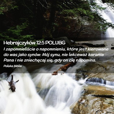 Picture 02 - Hebrajczyków 12:5 POLUBG - I zapomnieliście o napomnieniu, które jest - Bible Verse Picture