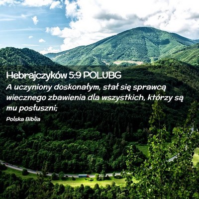 Picture 02 - Hebrajczyków 5:9 POLUBG - A uczyniony doskonałym, stał się sprawcą - Bible Verse Picture