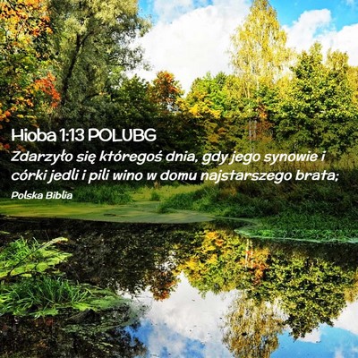 Picture 02 - Hioba 1:13 POLUBG - Zdarzyło się któregoś dnia, gdy jego synowie - Bible Verse Picture