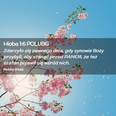 Picture 02 - Hioba 1:6 POLUBG - Zdarzyło się pewnego dnia, gdy synowie Boży - Bible Verse Picture
