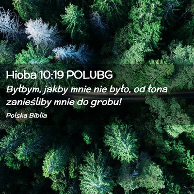 Picture 02 - Hioba 10:19 POLUBG - Byłbym, jakby mnie nie było, od łona - Bible Verse Picture