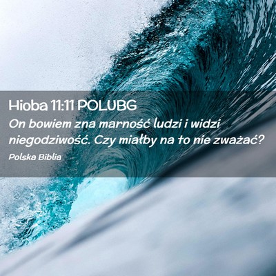 Picture 02 - Hioba 11:11 POLUBG - On bowiem zna marność ludzi i widzi - Bible Verse Picture