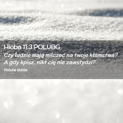 Picture 02 - Hioba 11:3 POLUBG - Czy ludzie mają milczeć na twoje kłamstwa? A - Bible Verse Picture
