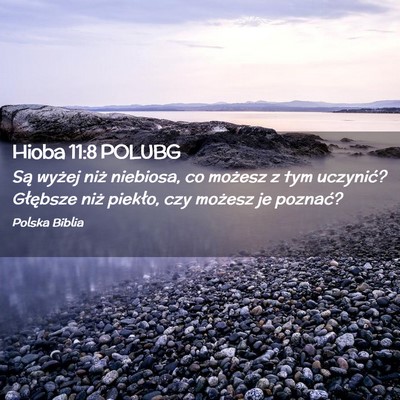 Picture 02 - Hioba 11:8 POLUBG - Są wyżej niż niebiosa, co możesz z tym - Bible Verse Picture