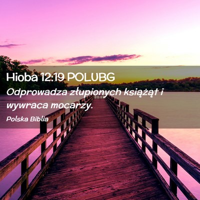 Picture 02 - Hioba 12:19 POLUBG - Odprowadza złupionych książąt i wywraca - Bible Verse Picture