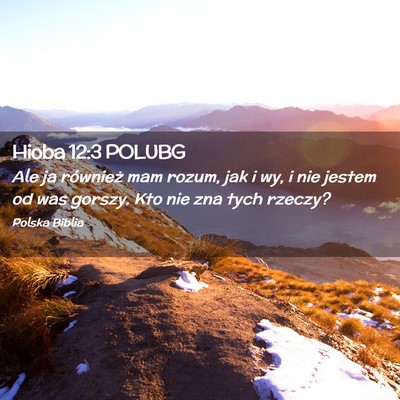 Picture 02 - Hioba 12:3 POLUBG - Ale ja również mam rozum, jak i wy, i nie - Bible Verse Picture