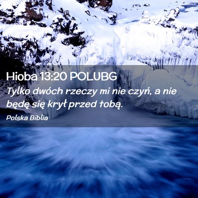 Picture 02 - Hioba 13:20 POLUBG - Tylko dwóch rzeczy mi nie czyń, a nie będę - Bible Verse Picture