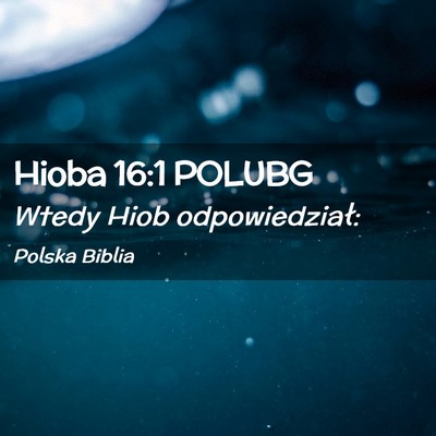 Picture 02 - Hioba 16:1 POLUBG - Wtedy Hiob - Bible Verse Picture