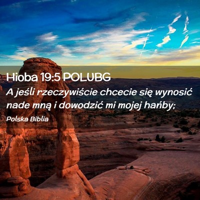 Picture 02 - Hioba 19:5 POLUBG - A jeśli rzeczywiście chcecie się wynosić nade - Bible Verse Picture