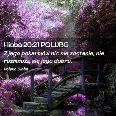 Picture 02 - Hioba 20:21 POLUBG - Z jego pokarmów nic nie zostanie, nie rozmnożą - Bible Verse Picture