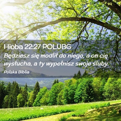 Picture 02 - Hioba 22:27 POLUBG - Będziesz się modlił do niego, a on cię - Bible Verse Picture