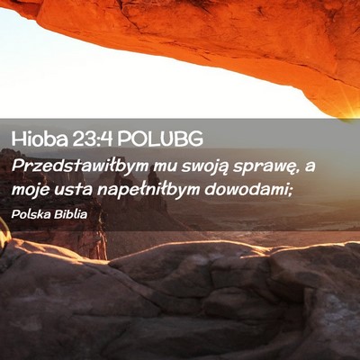 Picture 02 - Hioba 23:4 POLUBG - Przedstawiłbym mu swoją sprawę, a moje usta - Bible Verse Picture