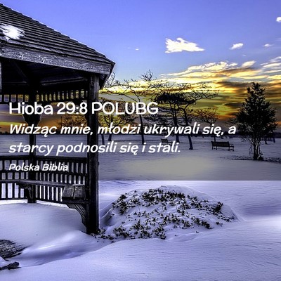 Picture 02 - Hioba 29:8 POLUBG - Widząc mnie, młodzi ukrywali się, a starcy - Bible Verse Picture