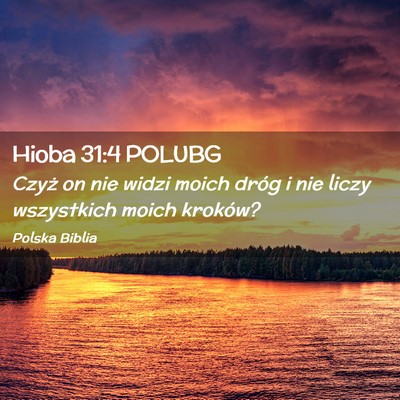 Picture 02 - Hioba 31:4 POLUBG - Czyż on nie widzi moich dróg i nie liczy - Bible Verse Picture