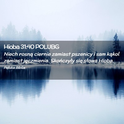 Picture 02 - Hioba 31:40 POLUBG - Niech rosną ciernie zamiast pszenicy i sam - Bible Verse Picture