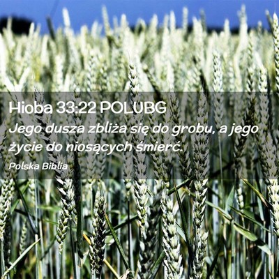 Picture 02 - Hioba 33:22 POLUBG - Jego dusza zbliża się do grobu, a jego życie - Bible Verse Picture