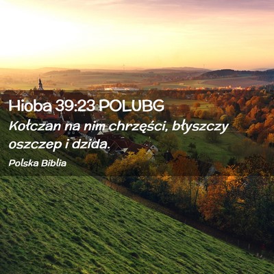 Picture 02 - Hioba 39:23 POLUBG - Kołczan na nim chrzęści, błyszczy oszczep i - Bible Verse Picture
