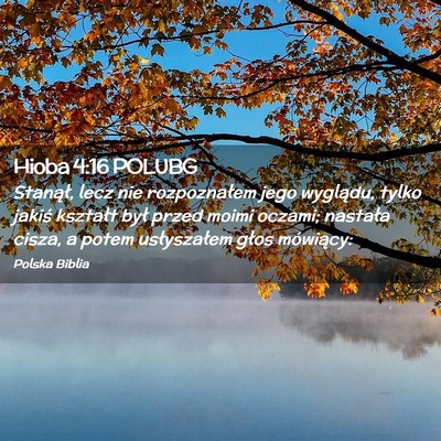 Picture 02 - Hioba 4:16 POLUBG - Stanął, lecz nie rozpoznałem jego wyglądu, - Bible Verse Picture