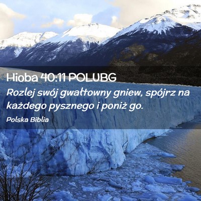 Picture 02 - Hioba 40:11 POLUBG - Rozlej swój gwałtowny gniew, spójrz na - Bible Verse Picture