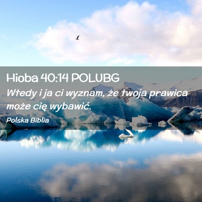 Picture 02 - Hioba 40:14 POLUBG - Wtedy i ja ci wyznam, że twoja prawica może - Bible Verse Picture