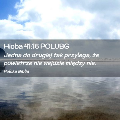 Picture 02 - Hioba 41:16 POLUBG - Jedna do drugiej tak przylega, że powietrze nie - Bible Verse Picture