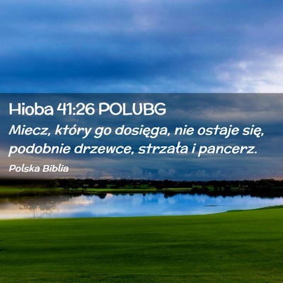 Picture 02 - Hioba 41:26 POLUBG - Miecz, który go dosięga, nie ostaje się, - Bible Verse Picture