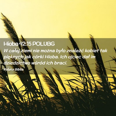 Picture 02 - Hioba 42:15 POLUBG - W całej ziemi nie można było znaleźć kobiet - Bible Verse Picture