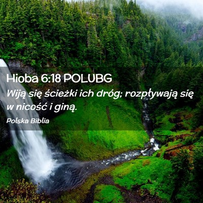 Picture 02 - Hioba 6:18 POLUBG - Wiją się ścieżki ich dróg; rozpływają się - Bible Verse Picture