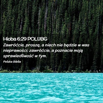 Picture 02 - Hioba 6:29 POLUBG - Zawróćcie, proszę, a niech nie będzie w was - Bible Verse Picture