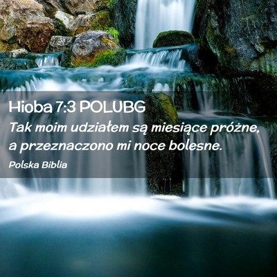 Picture 02 - Hioba 7:3 POLUBG - Tak moim udziałem są miesiące próżne, a - Bible Verse Picture