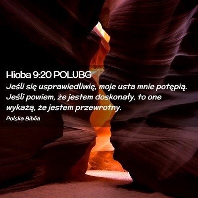 Picture 02 - Hioba 9:20 POLUBG - Jeśli się usprawiedliwię, moje usta mnie - Bible Verse Picture