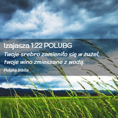 Picture 02 - Izajasza 1:22 POLUBG - Twoje srebro zamieniło się w żużel, twoje - Bible Verse Picture