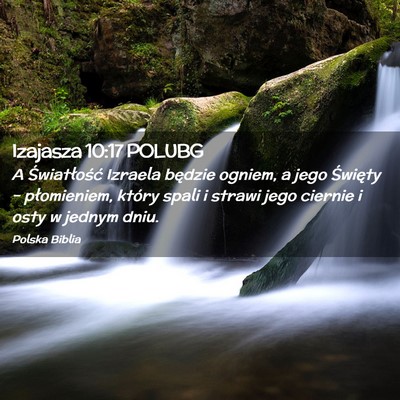 Picture 02 - Izajasza 10:17 POLUBG - A Światłość Izraela będzie ogniem, a jego - Bible Verse Picture