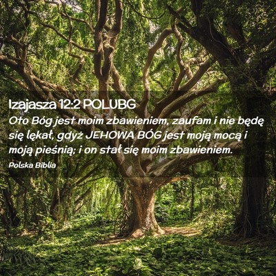 Picture 02 - Izajasza 12:2 POLUBG - Oto Bóg jest moim zbawieniem, zaufam i nie - Bible Verse Picture