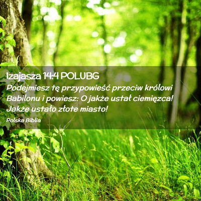 Picture 02 - Izajasza 14:4 POLUBG - Podejmiesz tę przypowieść przeciw królowi - Bible Verse Picture