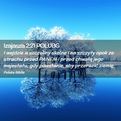 Picture 02 - Izajasza 2:21 POLUBG - I wejdzie w szczeliny skalne i na szczyty opok ze - Bible Verse Picture