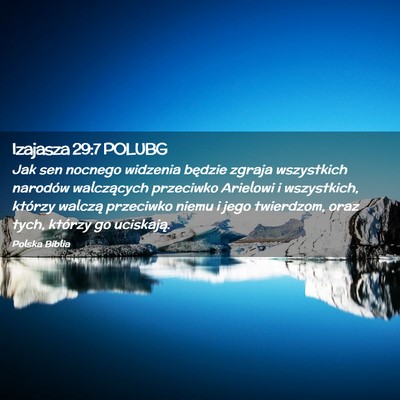 Picture 02 - Izajasza 29:7 POLUBG - Jak sen nocnego widzenia będzie zgraja - Bible Verse Picture