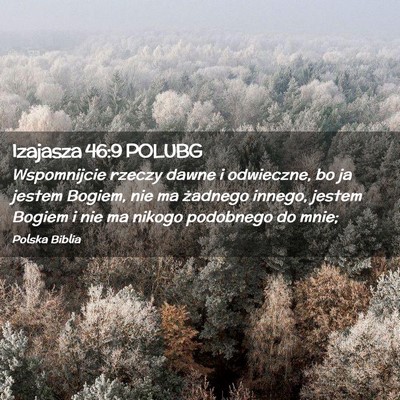Picture 02 - Izajasza 46:9 POLUBG - Wspomnijcie rzeczy dawne i odwieczne, bo ja - Bible Verse Picture