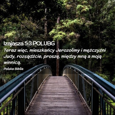 Picture 02 - Izajasza 5:3 POLUBG - Teraz więc, mieszkańcy Jerozolimy i - Bible Verse Picture