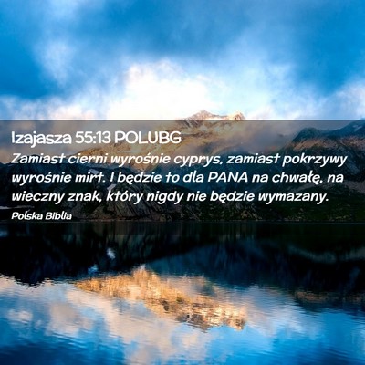 Picture 02 - Izajasza 55:13 POLUBG - Zamiast cierni wyrośnie cyprys, zamiast pokrzywy - Bible Verse Picture