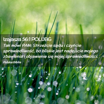 Picture 02 - Izajasza 56:1 POLUBG - Tak mówi PAN: Strzeżcie sądu i czyńcie - Bible Verse Picture