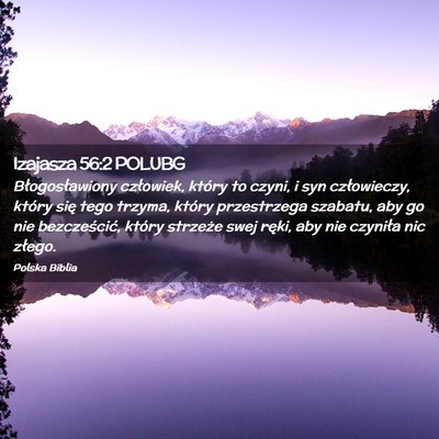 Picture 02 - Izajasza 56:2 POLUBG - Błogosławiony człowiek, który to czyni, i syn - Bible Verse Picture