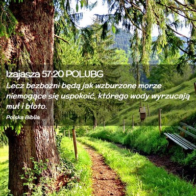 Picture 02 - Izajasza 57:20 POLUBG - Lecz bezbożni będą jak wzburzone morze - Bible Verse Picture