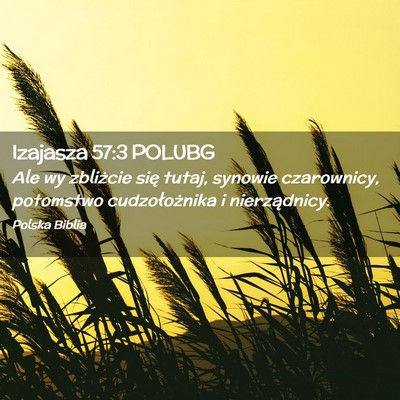 Picture 02 - Izajasza 57:3 POLUBG - Ale wy zbliżcie się tutaj, synowie czarownicy, - Bible Verse Picture