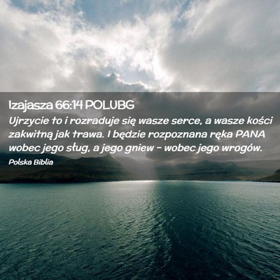 Picture 02 - Izajasza 66:14 POLUBG - Ujrzycie to i rozraduje się wasze serce, a wasze - Bible Verse Picture