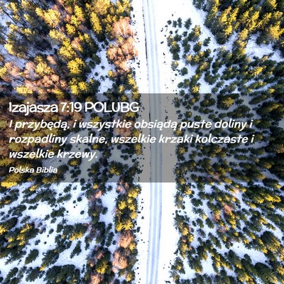 Picture 02 - Izajasza 7:19 POLUBG - I przybędą, i wszystkie obsiądą puste doliny - Bible Verse Picture